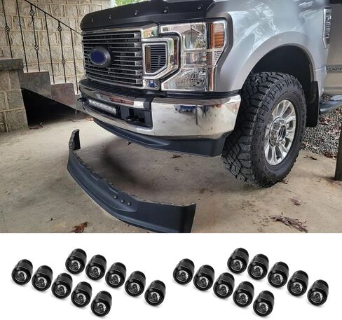 iJDMTOY 20pc Set Xenon White LED Front Bumper Valance Accent Running Light Kit/LED Air Dam Light Kit, Compatible with Dodge/Chevy/GMC HD, Ford Super Duty Trucks or Semi Trucks in Saudi Arabia