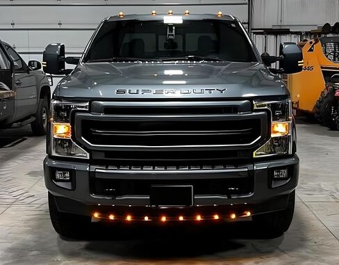 iJDMTOY 20pc Set Xenon White LED Front Bumper Valance Accent Running Light Kit/LED Air Dam Light Kit, Compatible with Dodge/Chevy/GMC HD, Ford Super Duty Trucks or Semi Trucks in Saudi Arabia