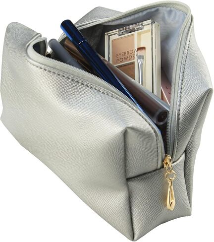 Small Makeup Bag Portable Cosmetic Bag for Women Makeup Pouch Waterproof Toiletry Bag for Travel (Beige, Normal) in Kuwait