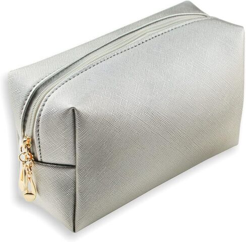 Small Makeup Bag Portable Cosmetic Bag for Women Makeup Pouch Waterproof Toiletry Bag for Travel (Beige, Normal) in Kuwait