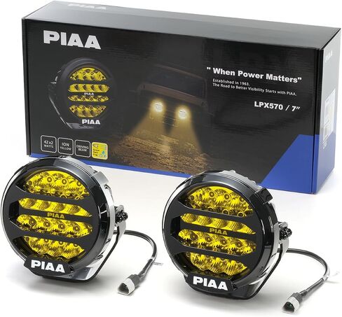 PIAA DKX576 مصابيح مساعدة ، LPX سلسلة Auxiliary Light 7 بوصة ، أصفر ، حزمة من مجموعة 2 in Saudi Arabia