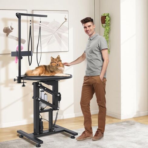 24 "طاولة تكييف الكلاب الكهربائية ، ورفع سريع قابل للتعديل ، طاولة تكييف الكلاب الثقيلة للكلاب الصغيرة مع طاولة مضادة للزلزال ، مجموعة عن بعد ، منظم الأدوات والذراعين ، الوردي in Kuwait