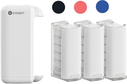 PrintPods Handheld Inkjet Printer for T-Shirts, Cartons, Wood Grain, Portable Mini Printer Custom Logo, Time, Pattern, Word, QR Code, Bluetooth4.2-Black FancyBox 1PCS in Saudi Arabia