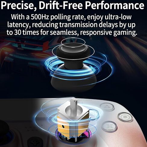 NBCP Wired PS5 Controller - Gaming Controller for PlayStation 5, PS4, PC/Steam, Turbo & Macro Functions, Dual Vibration, 3.5mm Audio Jack - White in Kuwait