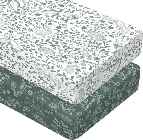 Peryiter 2 Pack Bow Crib Sheets for Girls Coquette Bed Sheet Set Fitted 52'' x 28" for Standard Crib Mattress Stretchable Soft Toddler Aesthetic Nursery Decor(Pink) in Saudi Arabia