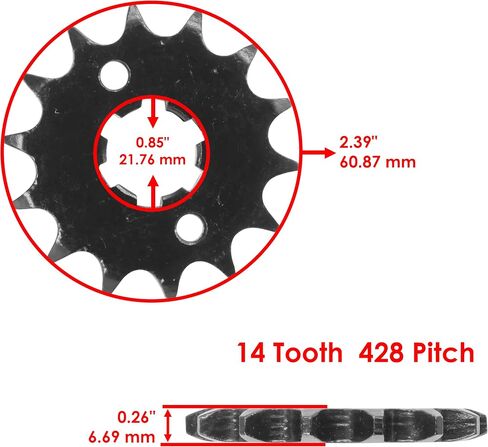 سلسلة محرك Caltric و Sprockets مجموعة متوافقة مع Yamaha TW200 1987-2023 in Saudi Arabia