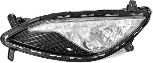 مجموعة ضوء الضباب الأمامية Kojem متوافقة مع 2013-2017 Hyundai Genesis Coupe w/Cover & Connector الجانب الأيسر الأيسر Lens Clear Astract Lamp Presentive لـ 922012M500 922022M500 865512M300 86522M300 in Saudi Arabia
