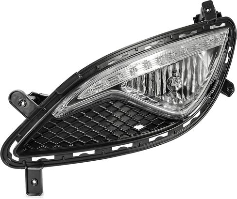 مجموعة ضوء الضباب الأمامية Kojem متوافقة مع 2013-2017 Hyundai Genesis Coupe w/Cover & Connector الجانب الأيسر الأيسر Lens Clear Astract Lamp Presentive لـ 922012M500 922022M500 865512M300 86522M300 in Saudi Arabia