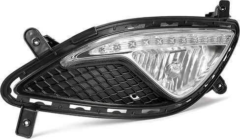 مجموعة ضوء الضباب الأمامية Kojem متوافقة مع 2013-2017 Hyundai Genesis Coupe w/Cover & Connector الجانب الأيسر الأيسر Lens Clear Astract Lamp Presentive لـ 922012M500 922022M500 865512M300 86522M300 in Saudi Arabia