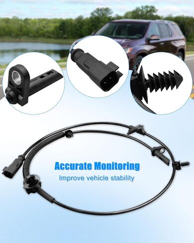 4 Pcs ABS Wheel Speed Sensor Fit for Chevy Traverse 2009-2017 GMC Acadia 2007-2016 Buick Enclave 2008-2017 Saturn Outlook 2007-2010 Replace 22739728 22739727 10391044 10390115 in Saudi Arabia