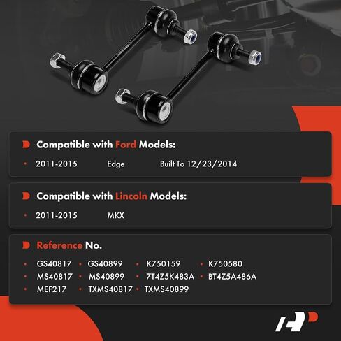 مجموعة A-premium من 4 ، مجموعة روابط شريط التثبيت الأمامية والخلفية ، متوافقة مع Ford Edge & Lincoln MKX ، 2011 2012 2014 2014 in Saudi Arabia