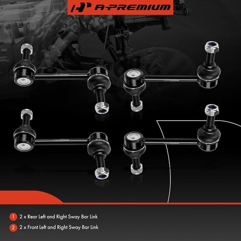 مجموعة A-premium من 4 ، مجموعة روابط شريط التثبيت الأمامية والخلفية ، متوافقة مع Ford Edge & Lincoln MKX ، 2011 2012 2014 2014 in Saudi Arabia