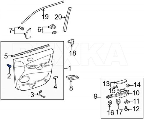 Rexka 10pcs Super Interior Door Trim Panels Clips Retainers 90467-10188 for Toyota Prius Tundra Camry Corolla Sienna Sequoia Tacoma 9046710188 in Saudi Arabia