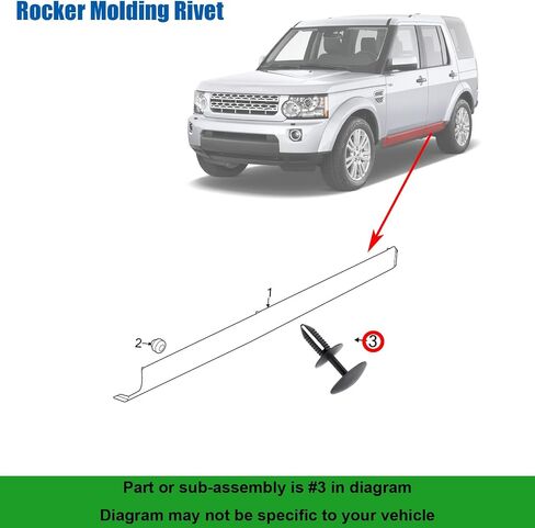 Oautoo 10pcs rocker abliding clip rovet clip hyq100060puy for Land Rover Defender 90 110 Discovery LR3 Fits Range Rover & Range Rover Sport 2005-On in Saudi Arabia