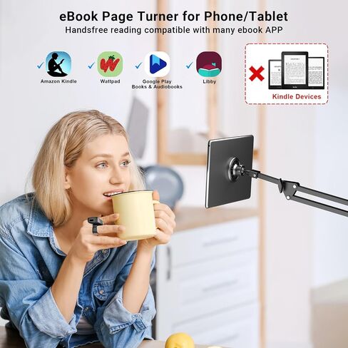 Scrolling Ring Remote for TikTok YouTube Instagram Shorts Video, Scroller Page Turner Clicker for Kindle APP Compatible with iPhone iPad Android Phone, Remote Shutter Control for Phone Camera in Saudi Arabia