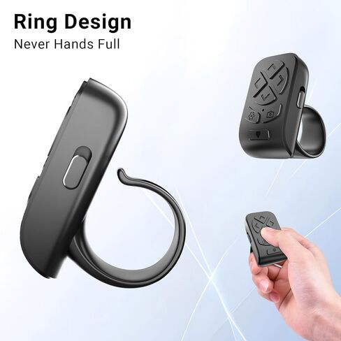 Scrolling Ring Remote for TikTok YouTube Instagram Shorts Video, Scroller Page Turner Clicker for Kindle APP Compatible with iPhone iPad Android Phone, Remote Shutter Control for Phone Camera in Saudi Arabia