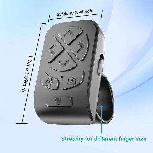 Scrolling Ring Remote for TikTok YouTube Instagram Shorts Video, Scroller Page Turner Clicker for Kindle APP Compatible with iPhone iPad Android Phone, Remote Shutter Control for Phone Camera in Saudi Arabia