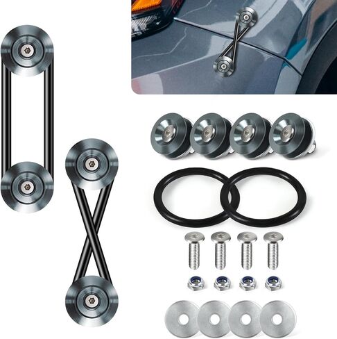 2PCS CAR CAR EQUIPER EQUIPER ، MONTER AUTLER CLIPS CLIPS CLIPS ، Universal Auto Fender Pumper Quick Prosists with Sceds Washers لمعظم المركبات (رمادية) in Kuwait