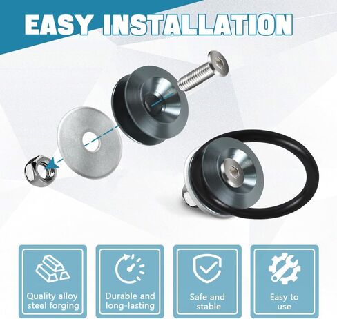2PCS CAR CAR EQUIPER EQUIPER ، MONTER AUTLER CLIPS CLIPS CLIPS ، Universal Auto Fender Pumper Quick Prosists with Sceds Washers لمعظم المركبات (رمادية) in Kuwait