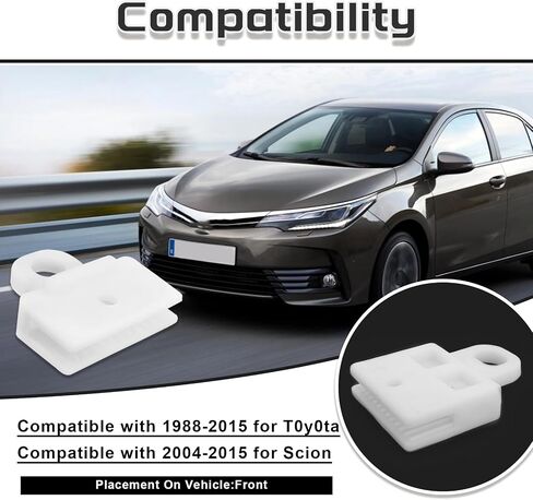2pcs مقاطع منظم النوافذ الكهربائية ، مقطع قناة زجاجية ، متوافق مع T0y0ta/Corolla/Highlander ، يحل محل# 51337020660 (أبيض) in Saudi Arabia