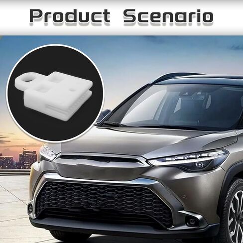 2pcs مقاطع منظم النوافذ الكهربائية ، مقطع قناة زجاجية ، متوافق مع T0y0ta/Corolla/Highlander ، يحل محل# 51337020660 (أبيض) in Saudi Arabia