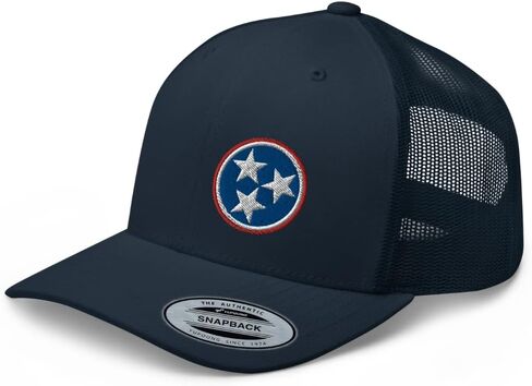 Tennessee Rep Your State Trucker Hat Tri Star Embroidered Snapback Hat Mesh Baseball Cap for Men and Women in Kuwait