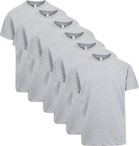 Galaxy by Harvic 6 -Pack Men's Short Sleeve Crew Neck Cotton Teen (الأحجام ، M - 3XL) in Kuwait