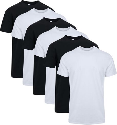 Galaxy by Harvic 6 -Pack Men's Short Sleeve Crew Neck Cotton Teen (الأحجام ، M - 3XL) in Kuwait