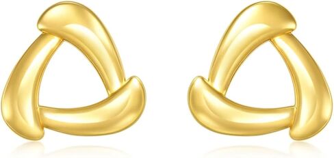 Sang Sang Sang 999 24K Solid Gold Dainty Stud أقراط للنساء 94093E in Saudi Arabia