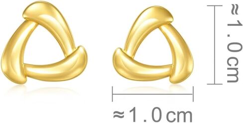 Sang Sang Sang 999 24K Solid Gold Dainty Stud أقراط للنساء 94093E in Saudi Arabia