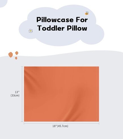 Deep Dream Toddler Pillowcases for 13x18 Pillow 2 Pack, 100% Cotton Travel Pillow Case Cover, 600 Thread Count Cotton Pillow Covers, Soft & Breathable Small Pillow Cases with Envelope Closure, White in Kuwait