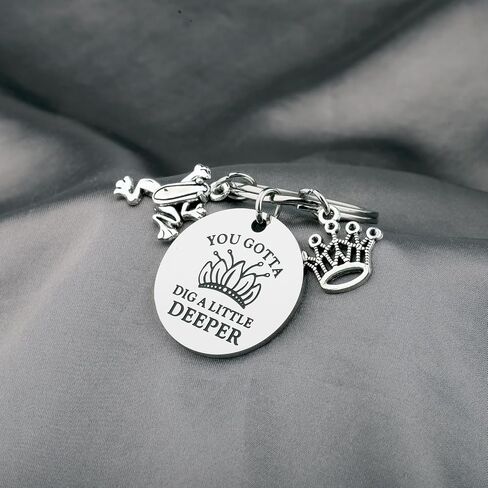 ENSIANTH Princess Frog Merch Princess Tianas Lover Keychain Kingdom Gift You Gotta Dig A Little Deeper Fairy Tale Gift in Saudi Arabia