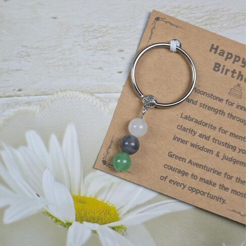 Birthday Gifts for Women, New Beginning Gifts for Her, Natural Crystal Stone Keychains Ideal Birthday Gift for Woman in Saudi Arabia