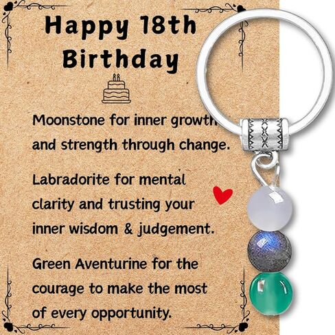 Birthday Gifts for Women, New Beginning Gifts for Her, Natural Crystal Stone Keychains Ideal Birthday Gift for Woman in Saudi Arabia