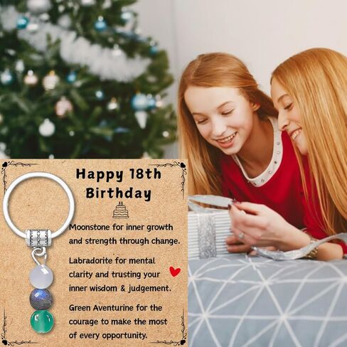 Birthday Gifts for Women, New Beginning Gifts for Her, Natural Crystal Stone Keychains Ideal Birthday Gift for Woman in Saudi Arabia