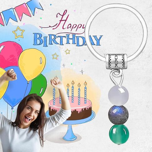 Birthday Gifts for Women, New Beginning Gifts for Her, Natural Crystal Stone Keychains Ideal Birthday Gift for Woman in Saudi Arabia