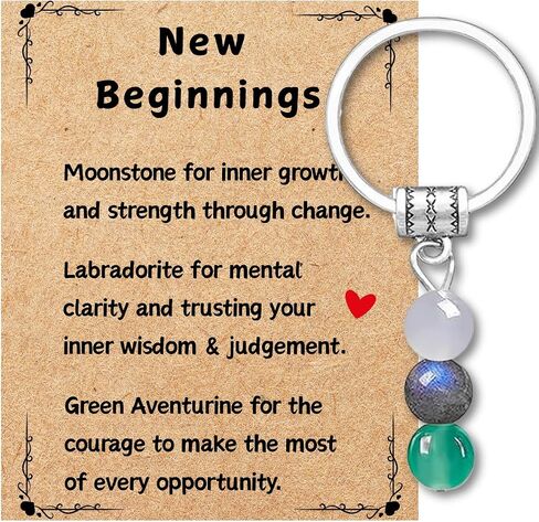 Birthday Gifts for Women, New Beginning Gifts for Her, Natural Crystal Stone Keychains Ideal Birthday Gift for Woman in Saudi Arabia