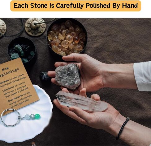Birthday Gifts for Women, New Beginning Gifts for Her, Natural Crystal Stone Keychains Ideal Birthday Gift for Woman in Saudi Arabia