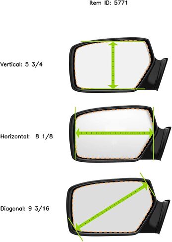 متوافق مع 20-23 Ford Expedition / 20-23 Lincoln Navigator Side Mirror Glass (ركاب مع بقعة عمياء) in Saudi Arabia