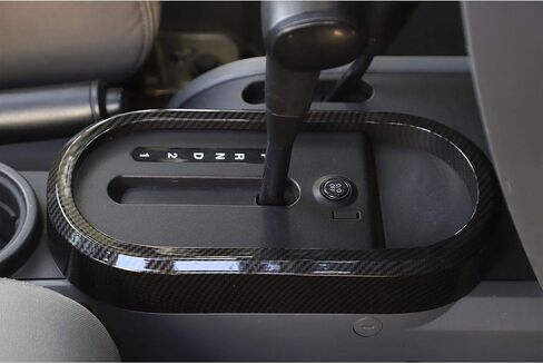 Car Gear Shift Panel Frame Cover Trim Interior Accessories for Jeep Wrangler JK JKU Rubicon Sahara Sport 2/4 Door 2007-2010 (Carbon Fiber Grain) in Saudi Arabia