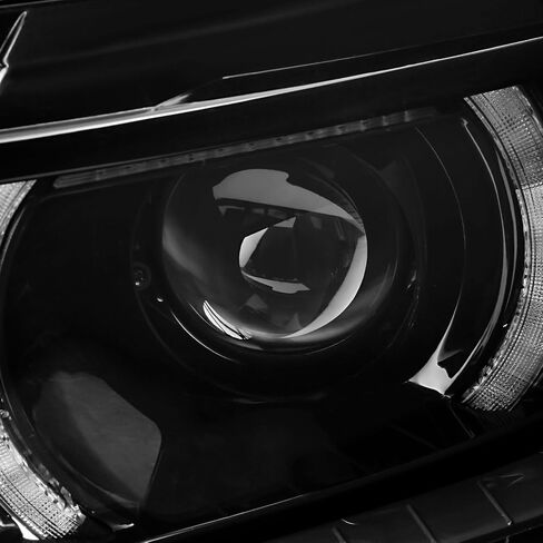 AKKON - FIT 2014 2015 CHEVY CAMARO 14-15 Halogen Type w/LED DRL Projector المصباح الأمامي السائق السائق الأسود OE in Saudi Arabia