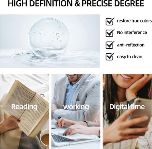 نظارات قراءة كبيرة الحجم خفيفة الوزن ، Rerader Light Bule Light كبير ، أزياء مربع مضاد للأشعة فوق البنفسجية in Kuwait