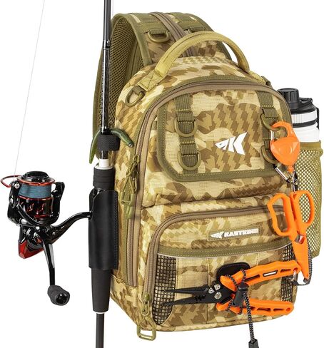 Kastking Baitspace Fishing Fishing Bag ، حقيبة ظهر لصيد الأسماك مع حامل القضيب والمشروبات ، حقيبة معدات الصيد in Kuwait