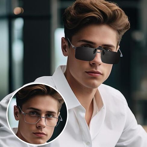Trysee Clip on Sunglasses Over Prescription Glasses Polarized Flip Up Anti Glare Sunglasses UV400 Protection TS-CO-801 in Saudi Arabia