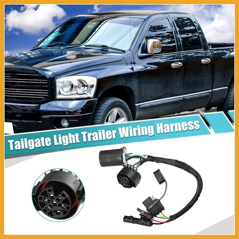 7 Pin to 4 Way Trailer Harness for Installing Tailgate Light Bar Adapter,Tailgate Blade Lights Quick Connector Harness Reverse & 12V Wire Include,for Jeep Wrangler JK Replacement in Saudi Arabia