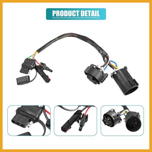 7 Pin to 4 Way Trailer Harness for Installing Tailgate Light Bar Adapter,Tailgate Blade Lights Quick Connector Harness Reverse & 12V Wire Include,for Jeep Wrangler JK Replacement in Saudi Arabia