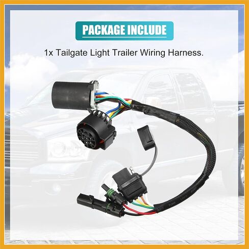 7 Pin to 4 Way Trailer Harness for Installing Tailgate Light Bar Adapter,Tailgate Blade Lights Quick Connector Harness Reverse & 12V Wire Include,for Jeep Wrangler JK Replacement in Saudi Arabia