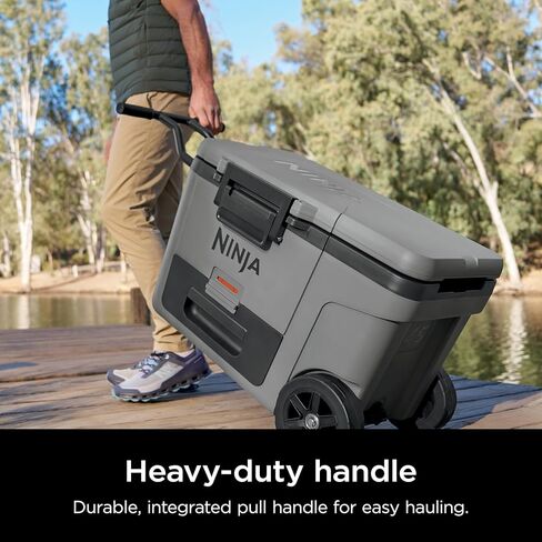 Ninja FrostVault 45qt Wheeled Cooler with Dry Zone, Integrated Fridge-Temp Dry Storage Drawer, Premium Heavy-Duty Insulated Cooler, Keeps Ice for Days, Lakeshore Blue, FB245BL in Kuwait