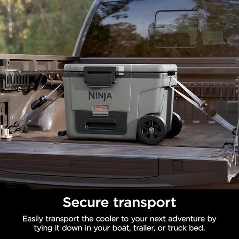 Ninja FrostVault 45qt Wheeled Cooler with Dry Zone, Integrated Fridge-Temp Dry Storage Drawer, Premium Heavy-Duty Insulated Cooler, Keeps Ice for Days, Lakeshore Blue, FB245BL in Kuwait