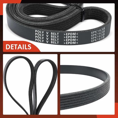 A-Premium Engine Drive Drive Belt متوافق مع Subaru Outback 2001-2004 & Chevrolet Corvette 2009-2013 & International Harvester HX520/HX620 2022 ، LT625 2021-2023 ، 3.0L 6.2L 14.9L in Saudi Arabia